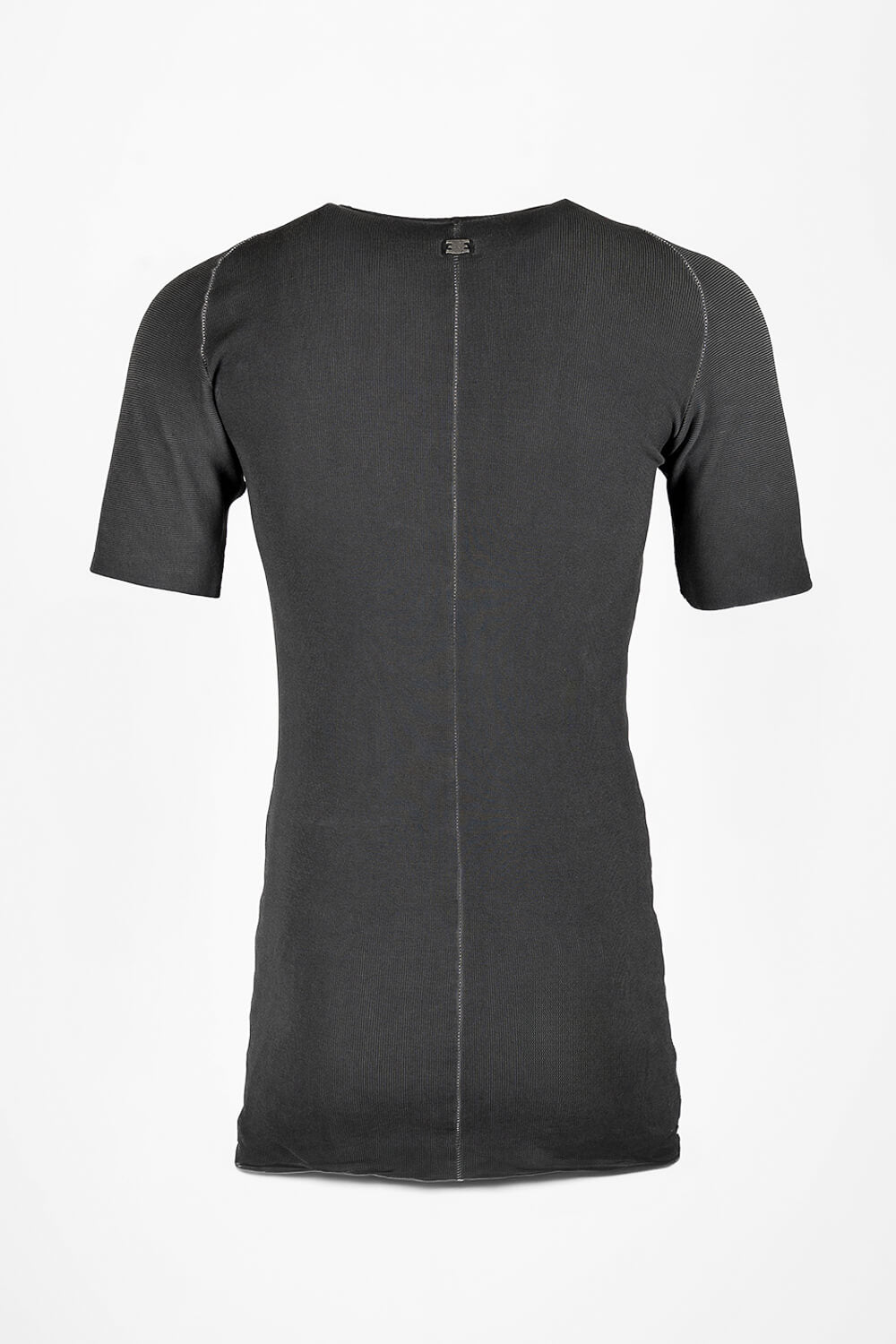 Ribbed Cotton T-Shirt Grey