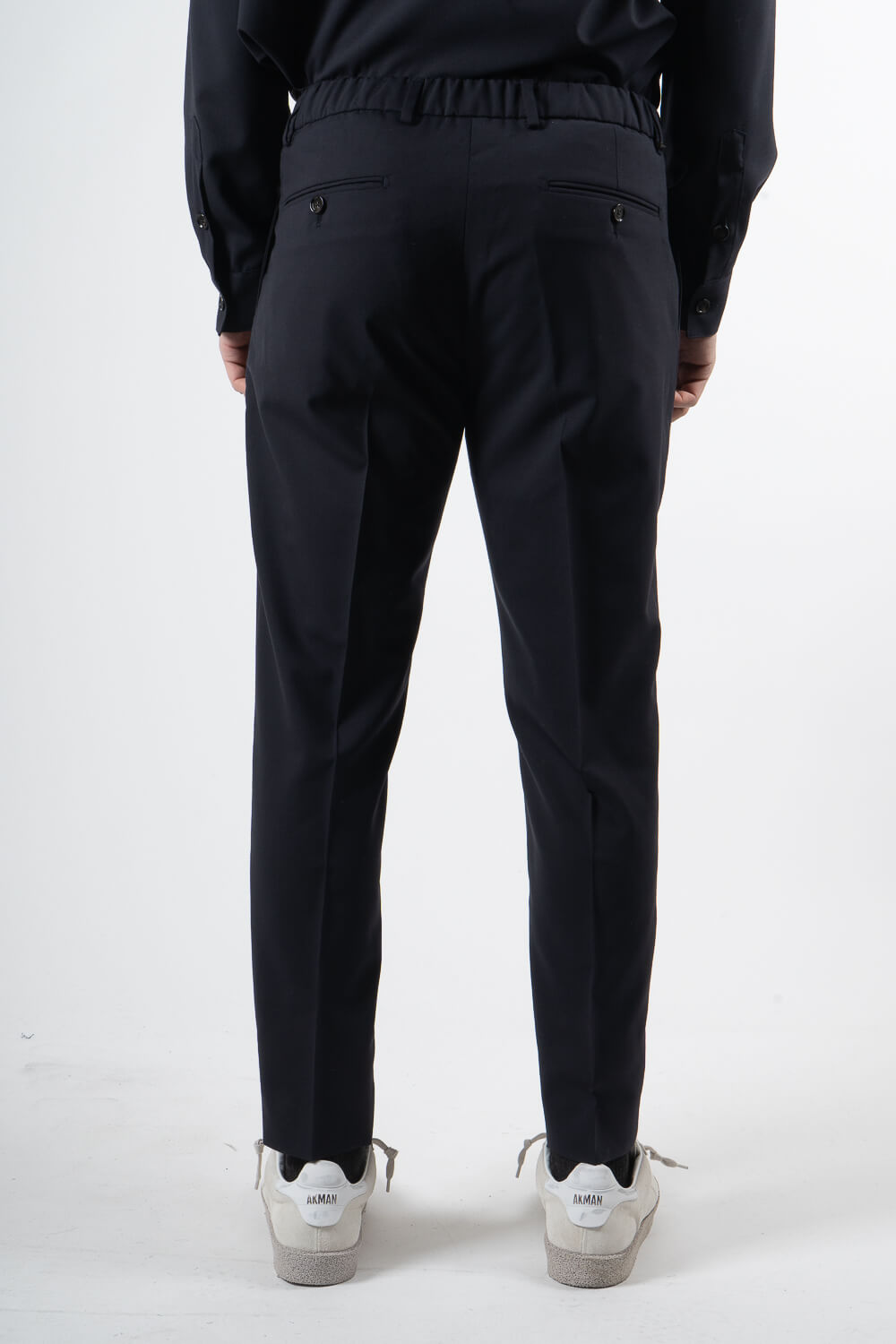 Riccardo Drawstring Regular Fit Trousers Navy