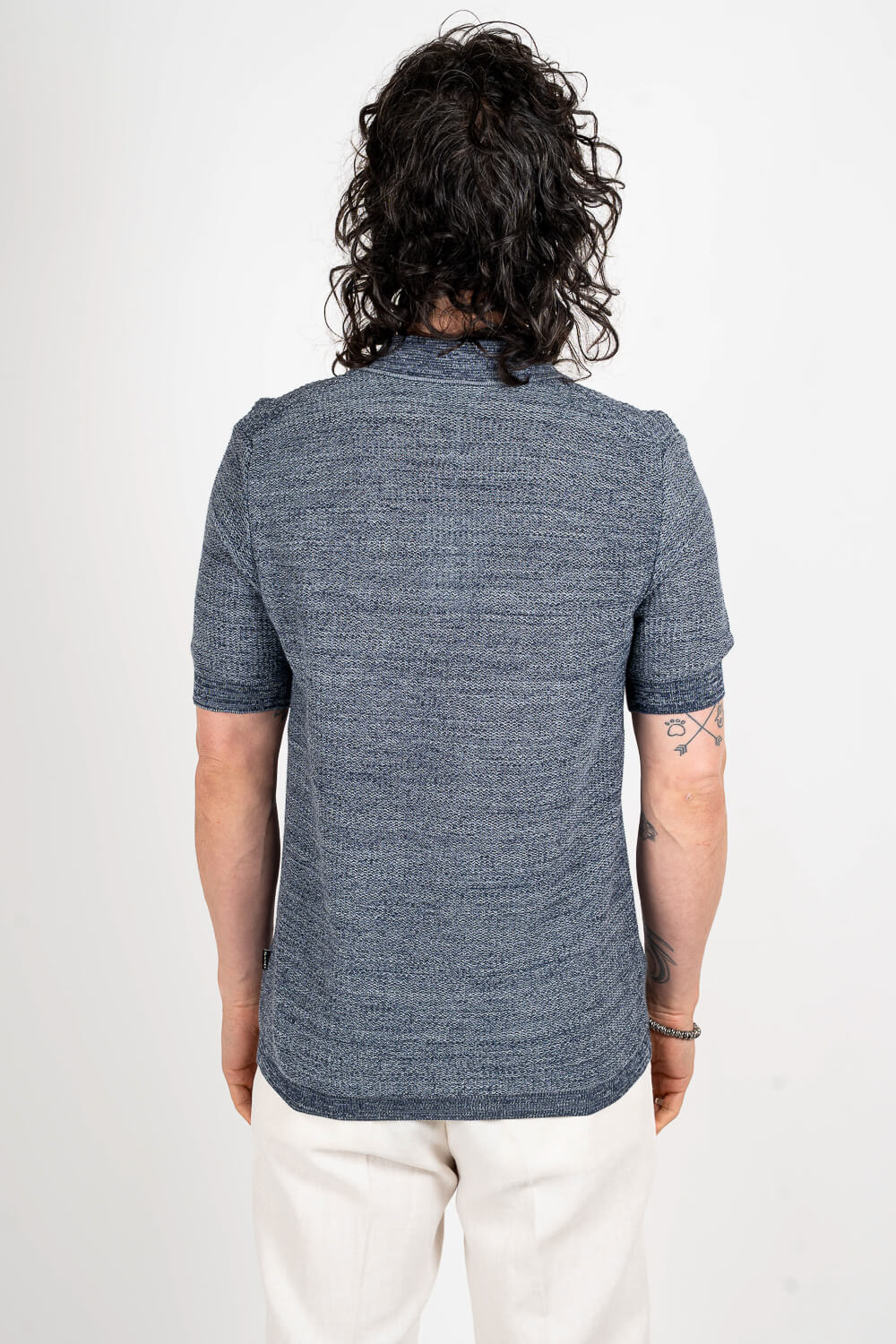 Rico Polo Lightweight Cotton T-Shirt Blue