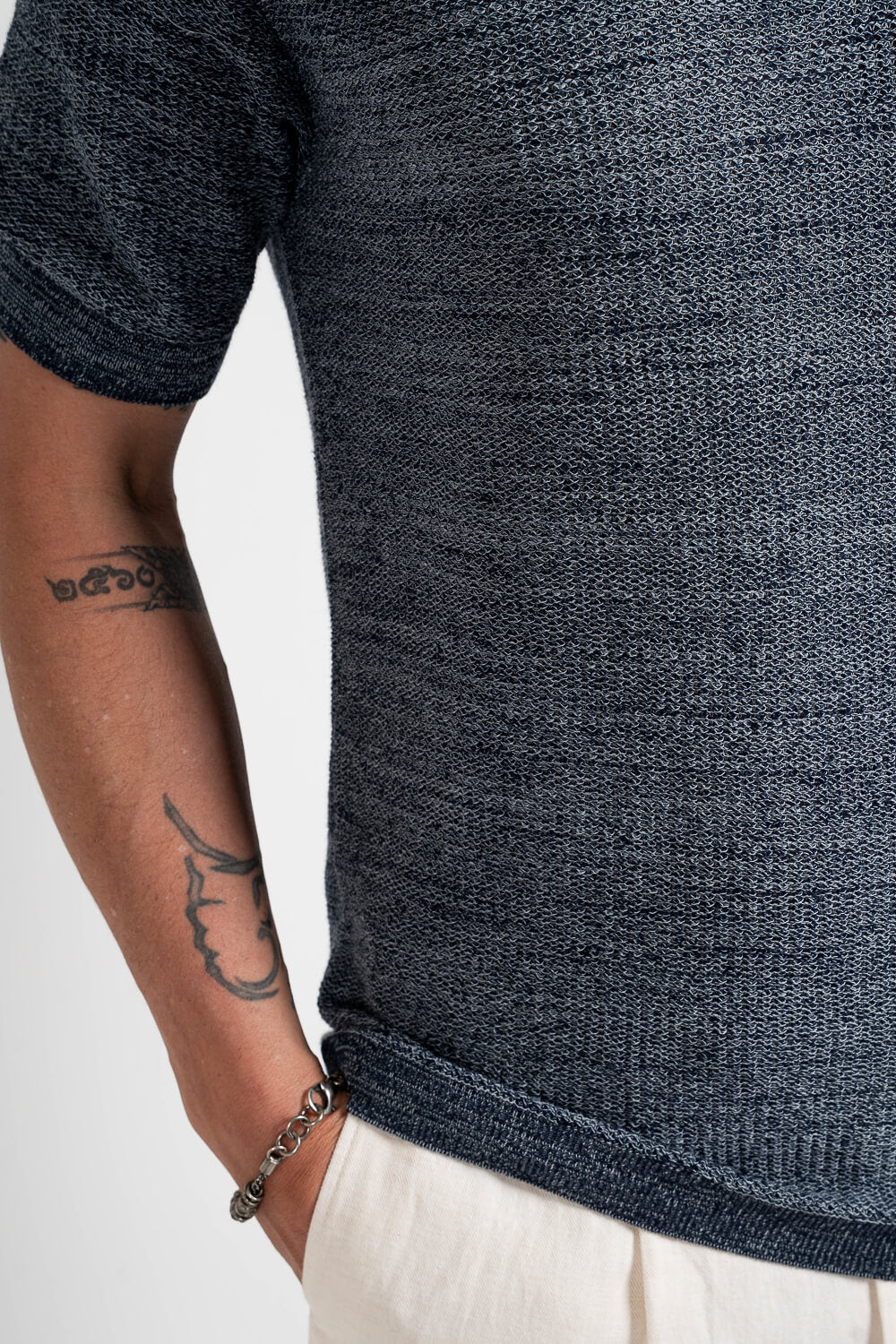 Rico Polo Lightweight Cotton T-Shirt Blue