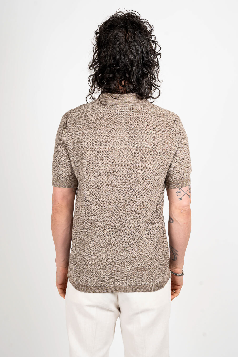 Rico Polo Lightweight Cotton T-Shirt Sand