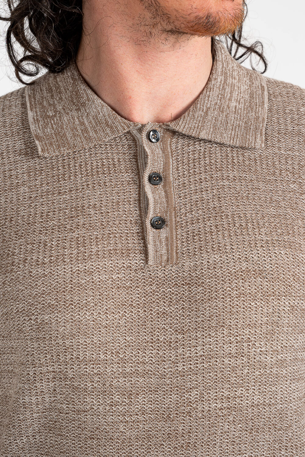 Rico Polo Lightweight Cotton T-Shirt Sand