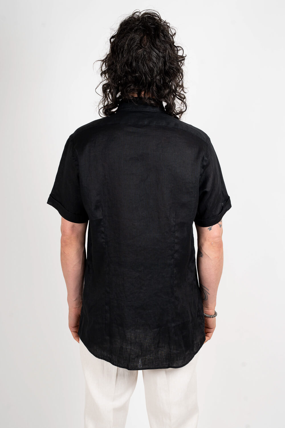 S/S State Soft ST Linen Shirt Black