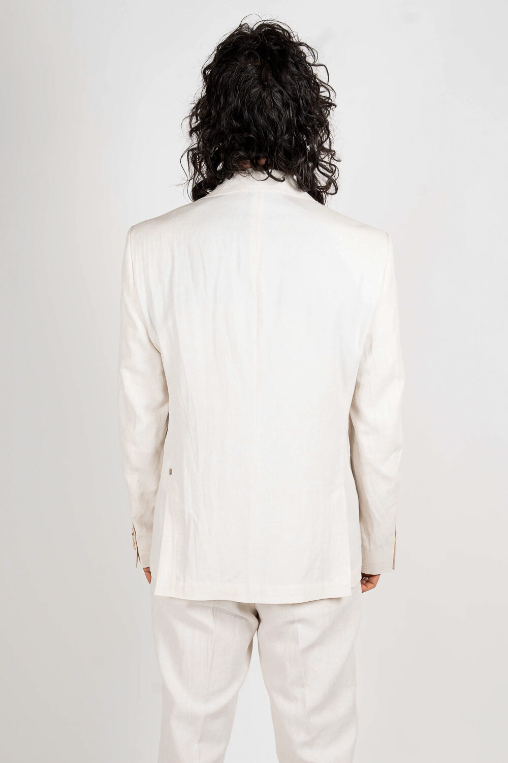 Sherman Napoli Linen Blazer Light Beige