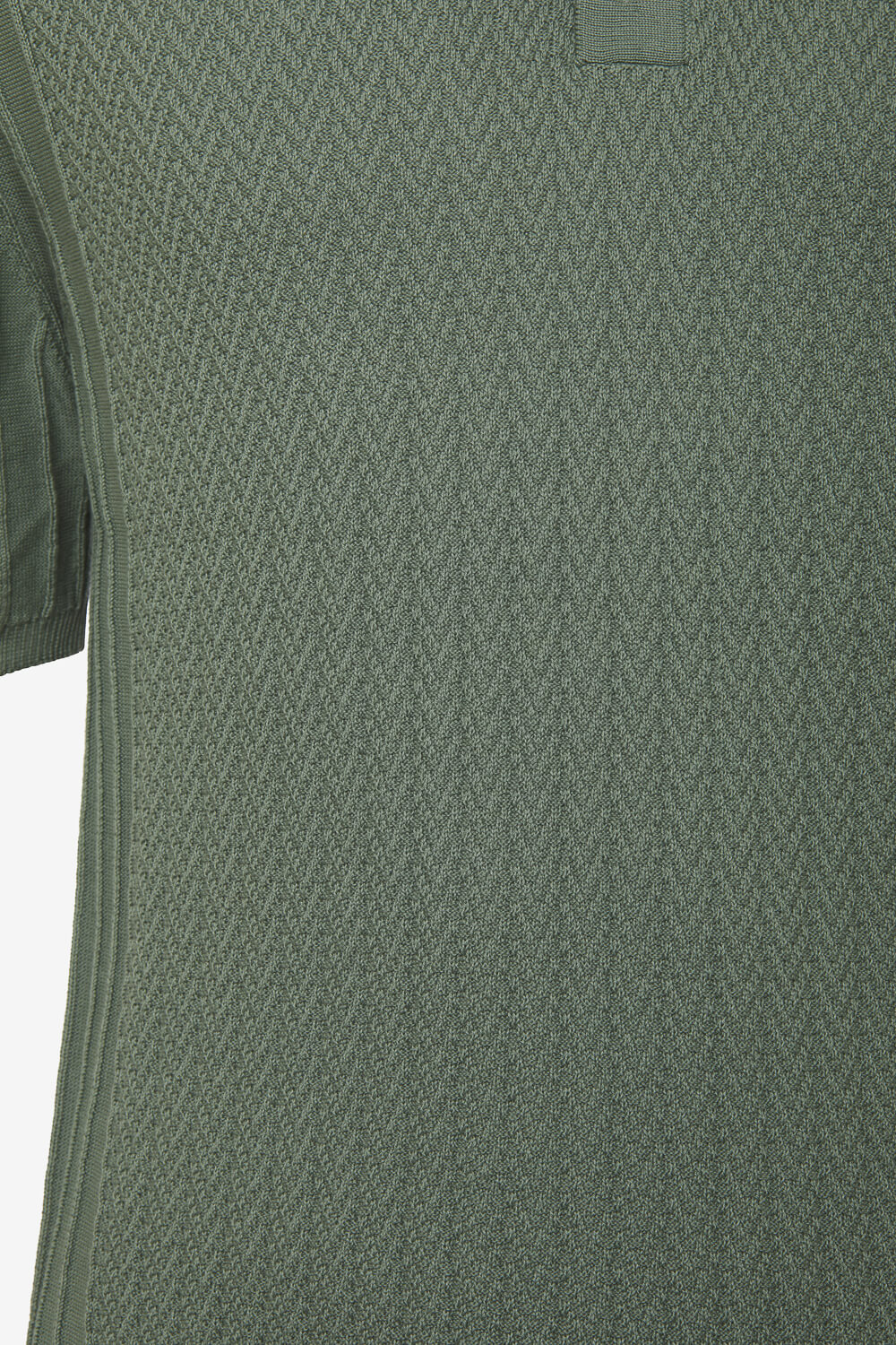 Side Patterned Detail Polo T-Shirt Green