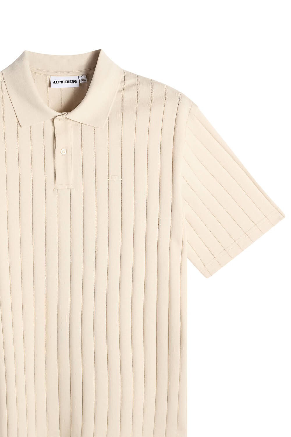 Simon Stripe Polo T-Shirt Cream