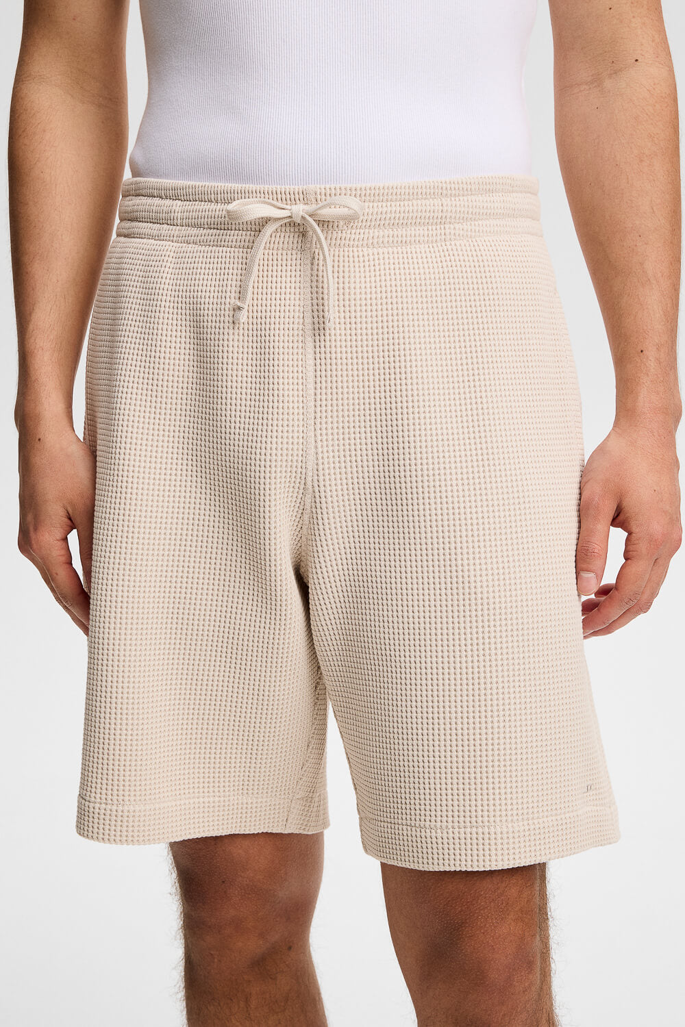 Simon Waffle Shorts Cream
