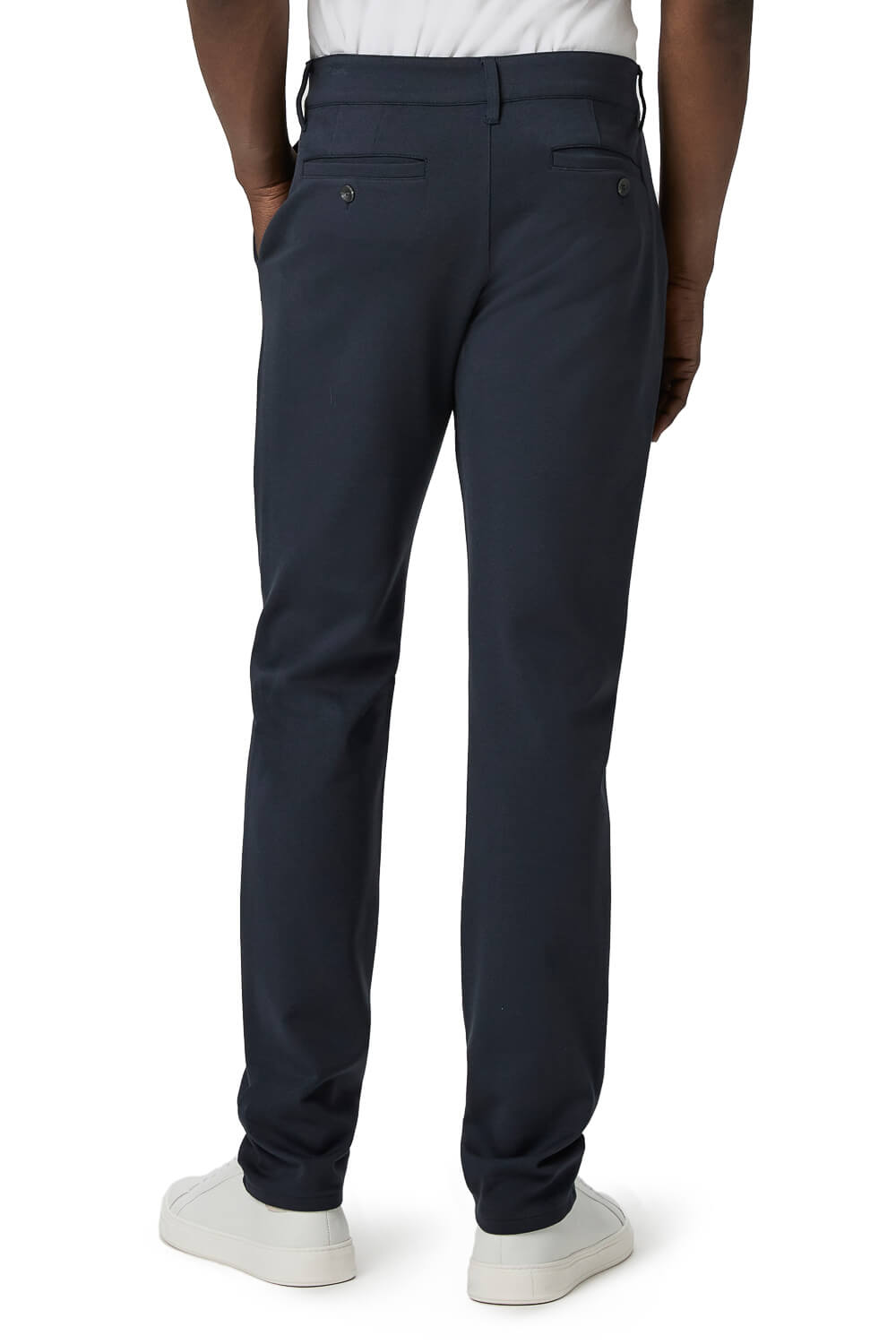 Stafford Tapered Leg Stretch Woven Trouser Navy