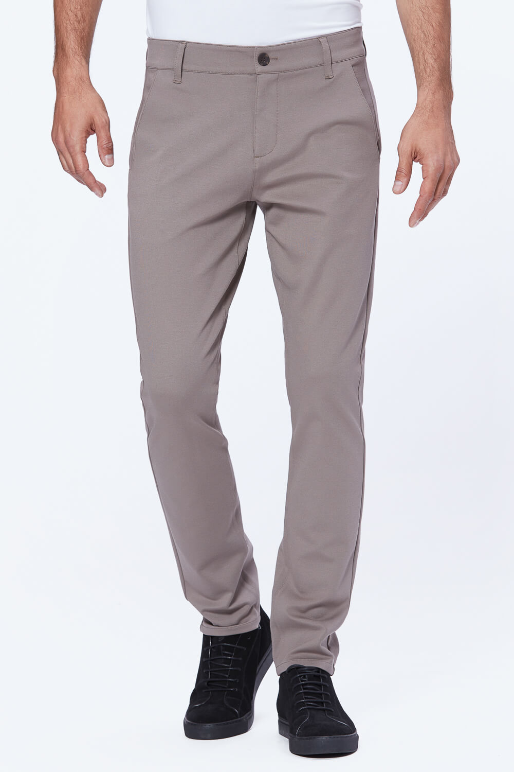 Stafford Tapered Leg Stretch Woven Trouser Taupe
