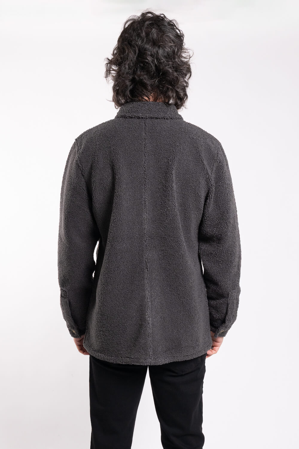 Teddy Towel Overshirt Charcoal