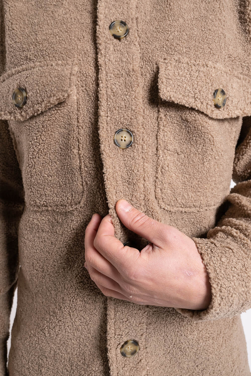 Teddy Towel Overshirt Sand