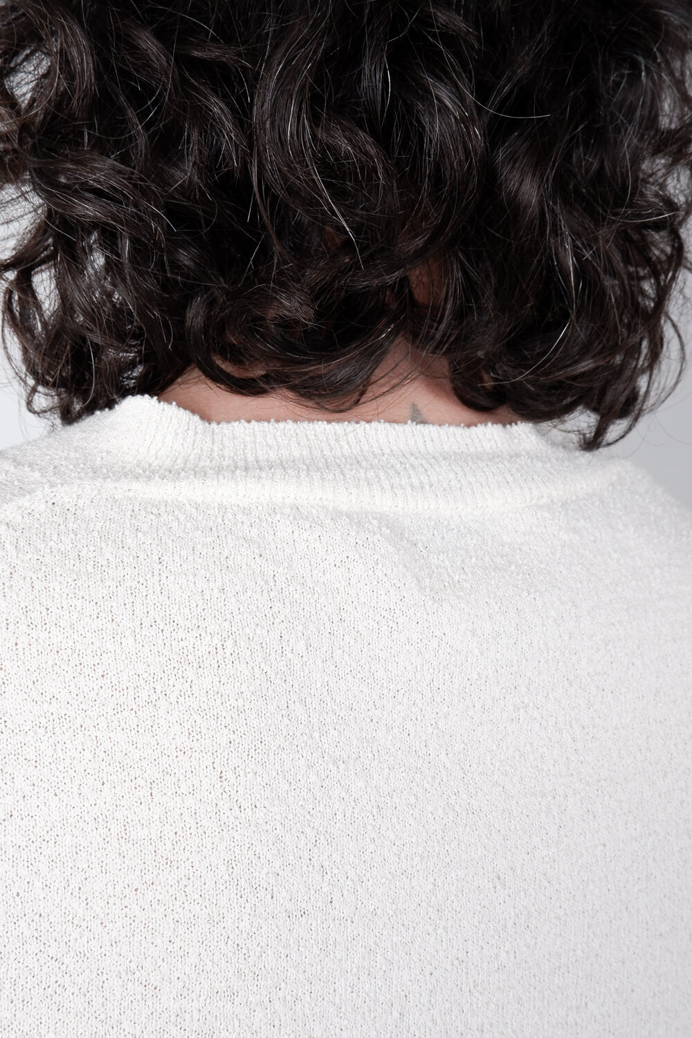 Textured Cotton T-Shirt Cream