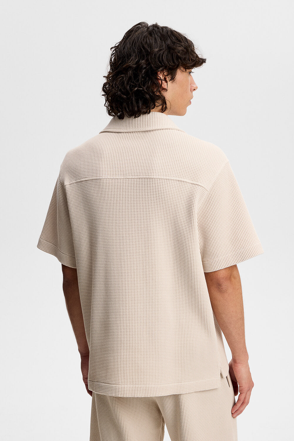 Theron Waffle Shirt Cream