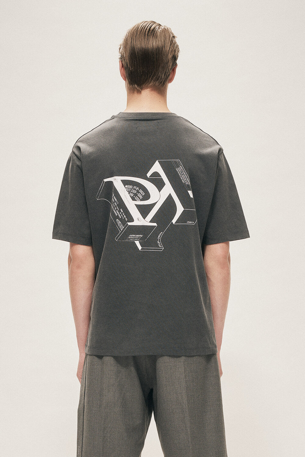 Typogram Logo T-Shirt Charcoal