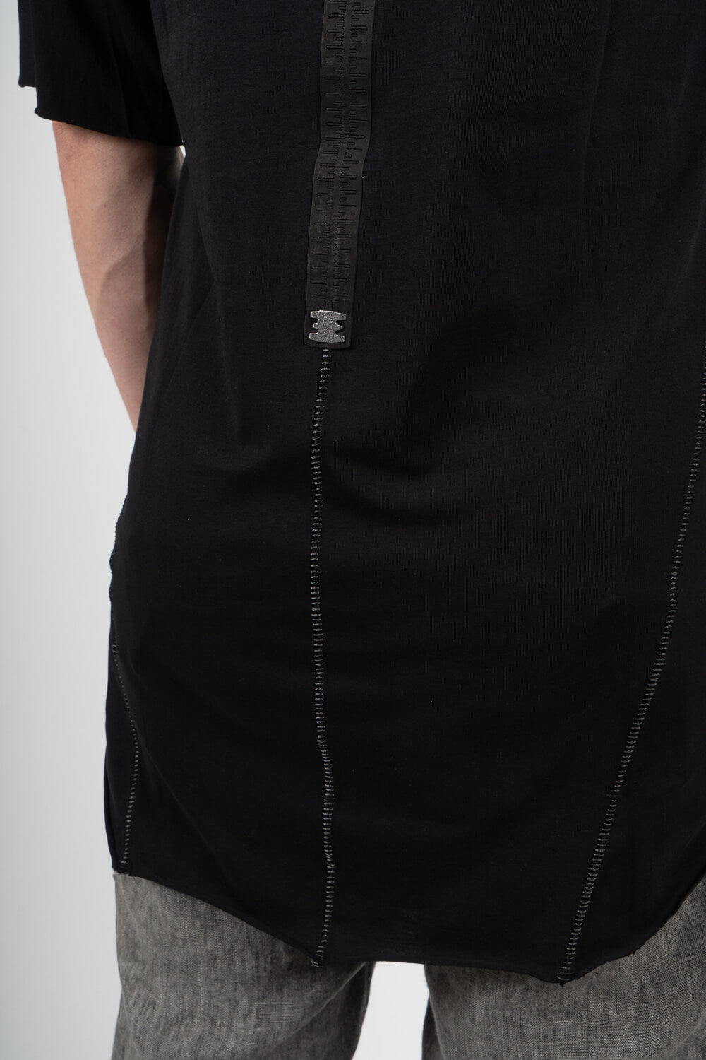 Ultra Soft Cotton/Linen Round Neck T-Shirt Black