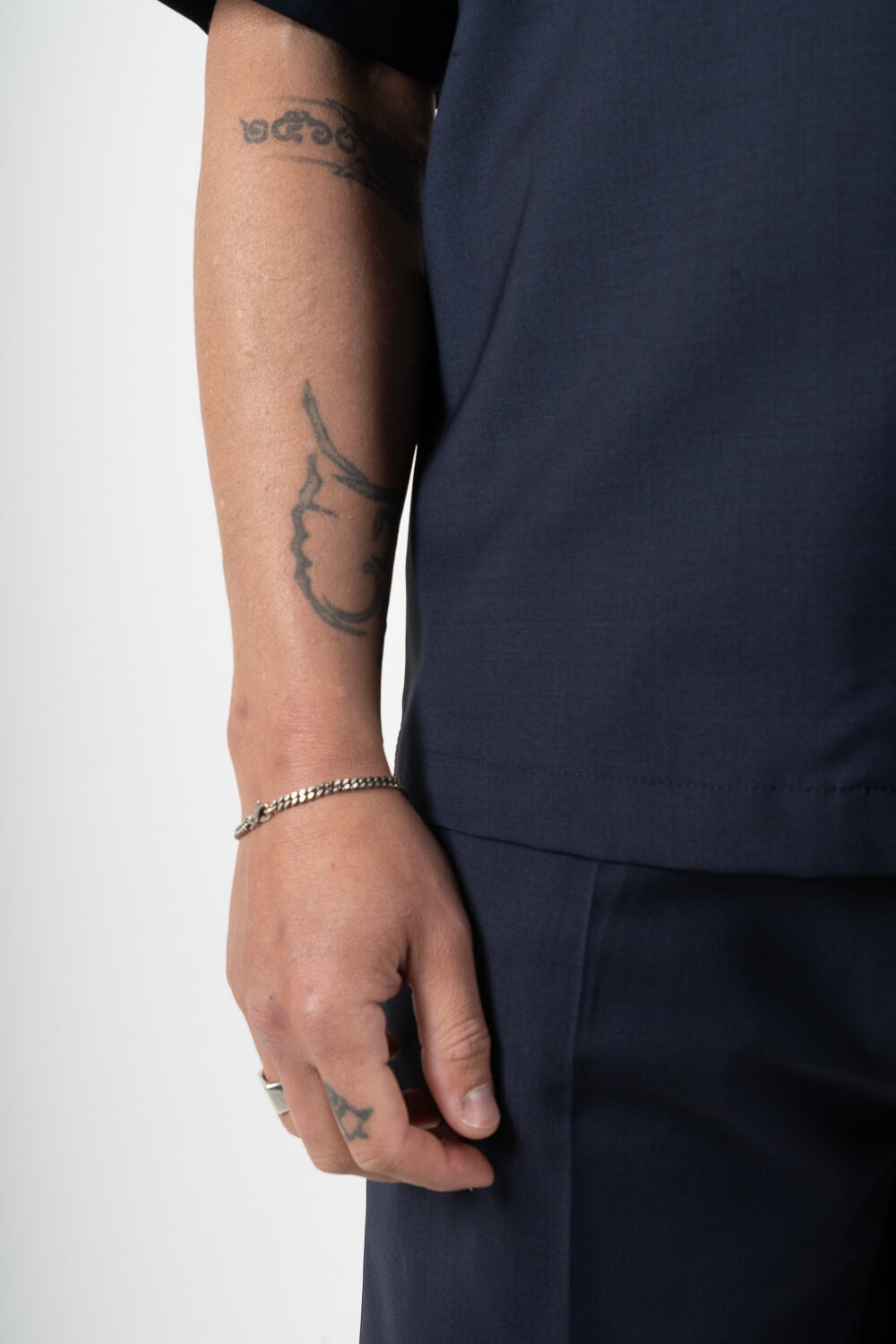Ultrafine Kai S/S Shirt Navy