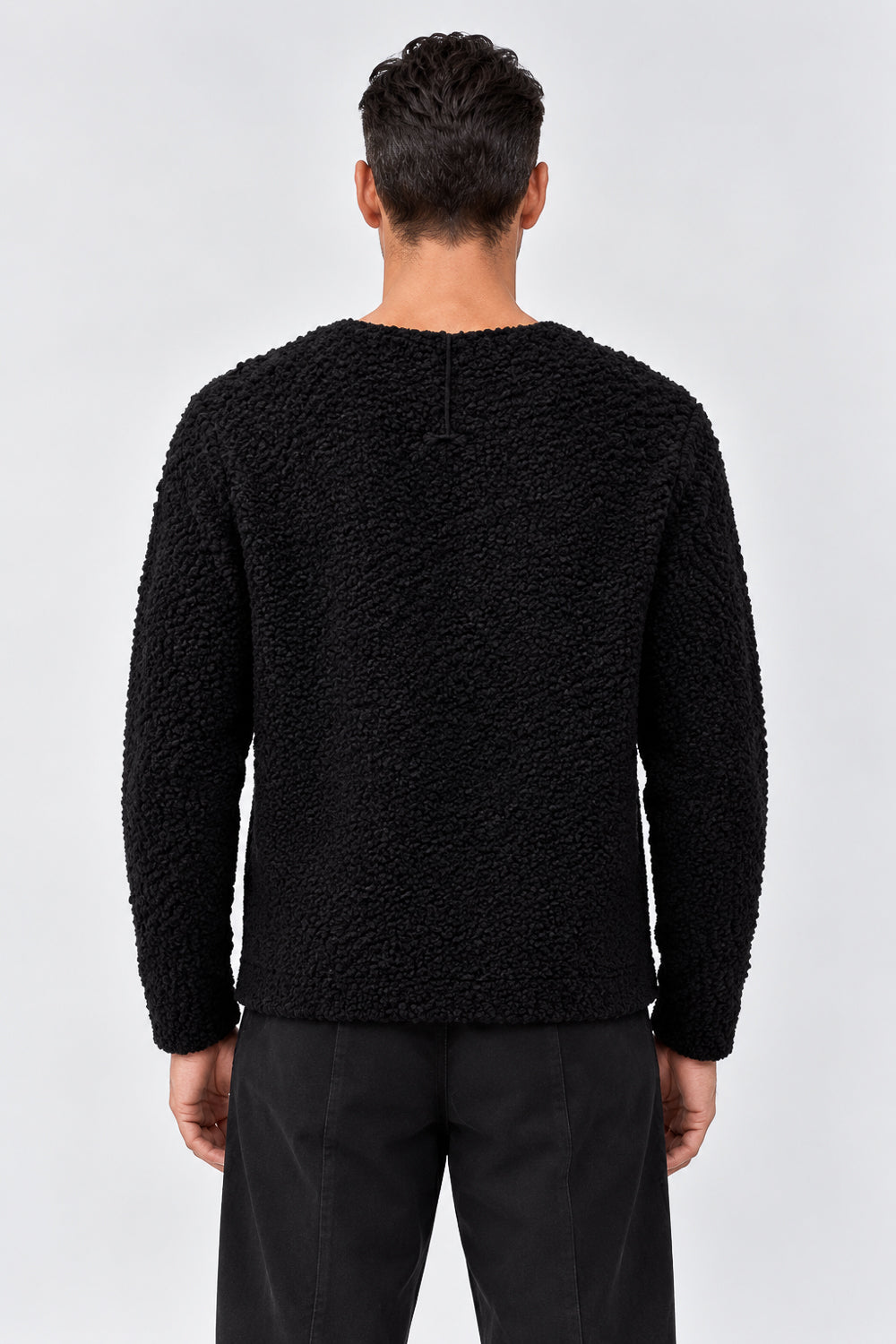 Ultrafine Lana Virgin Wool Bouclé Sweater Black