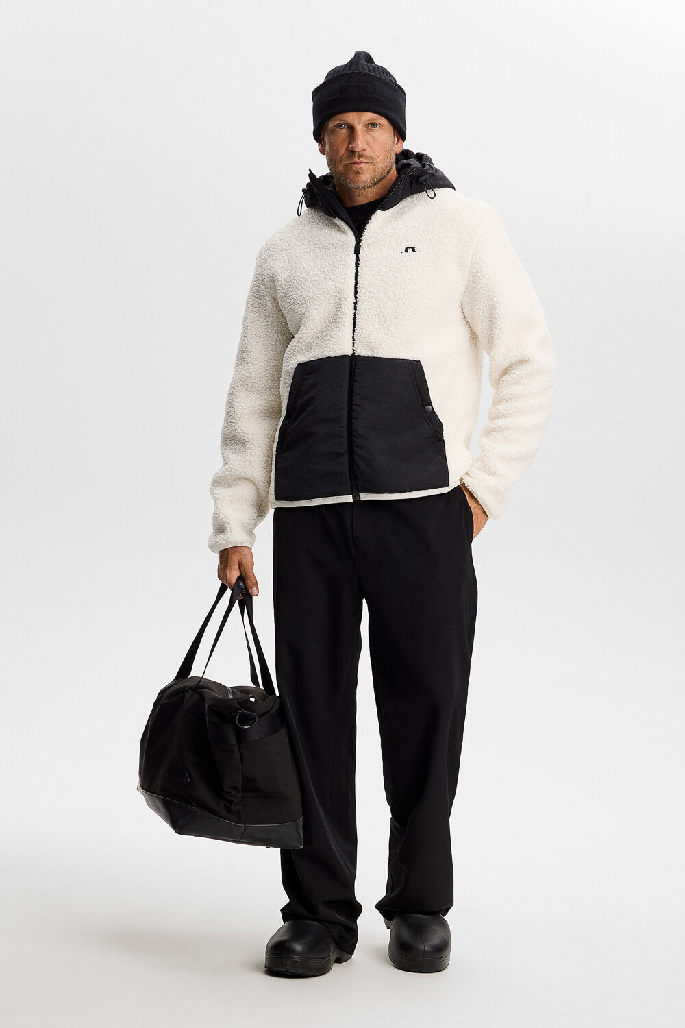 Varek Hybrid Zip Hood Jacket Cream