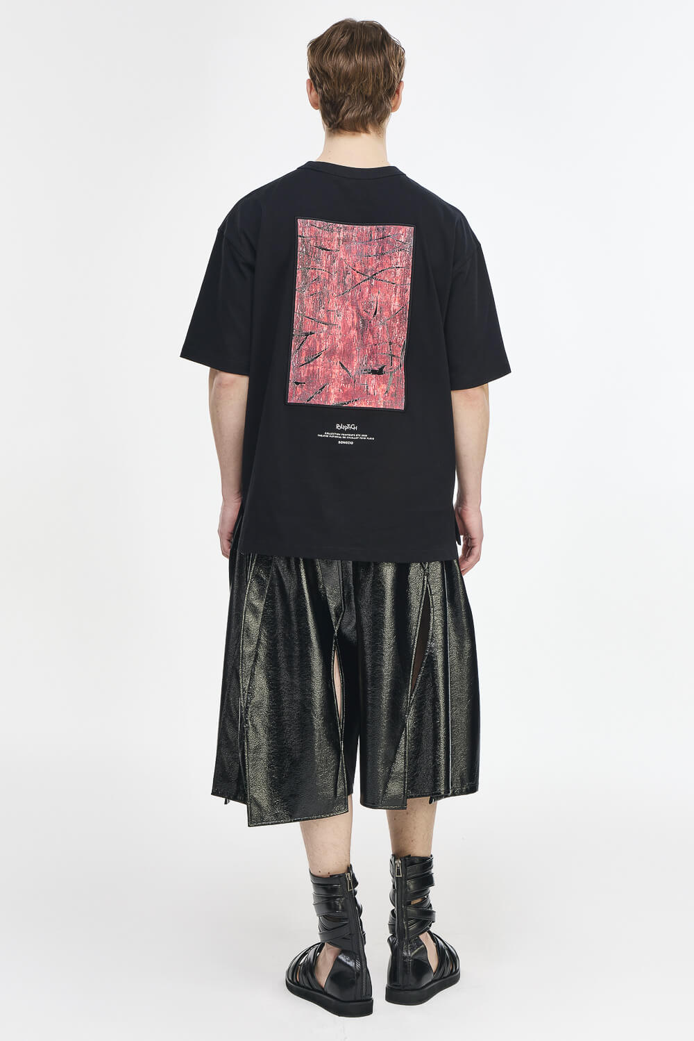 Vermillion Painted T-Shirt Black