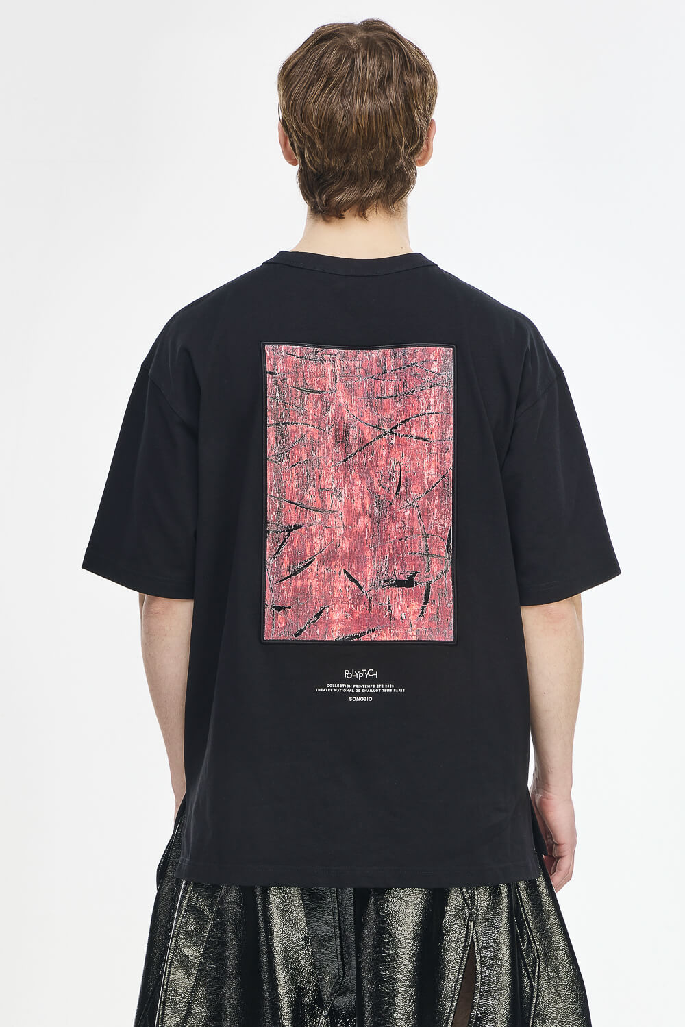 Vermillion Painted T-Shirt Black