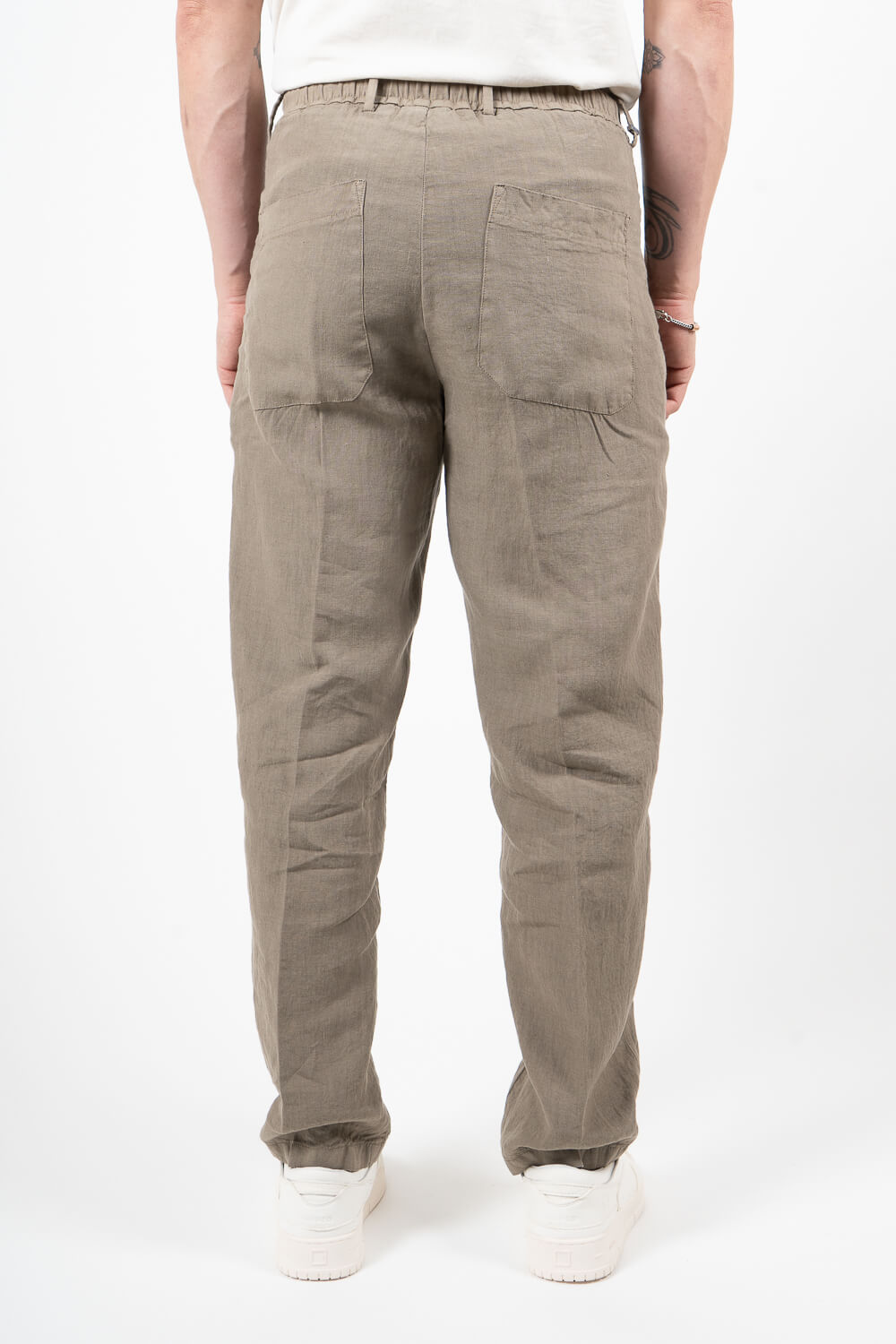 Vincent Italian Linen Drawstring Trousers Sand