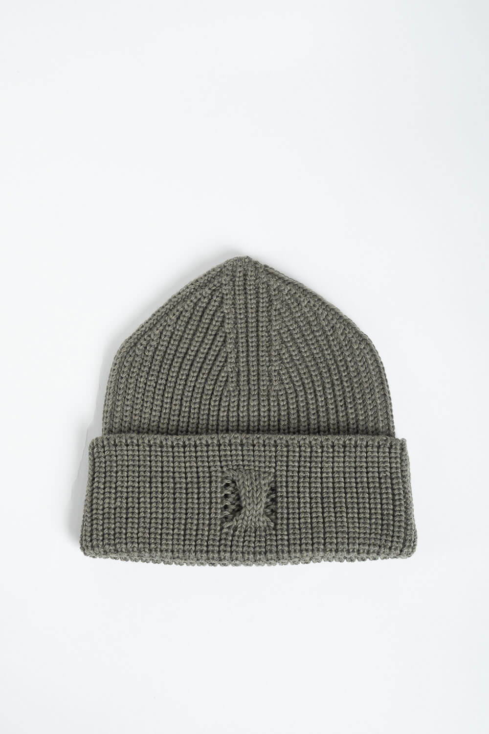 Virgin Wool Beanie Olive Green