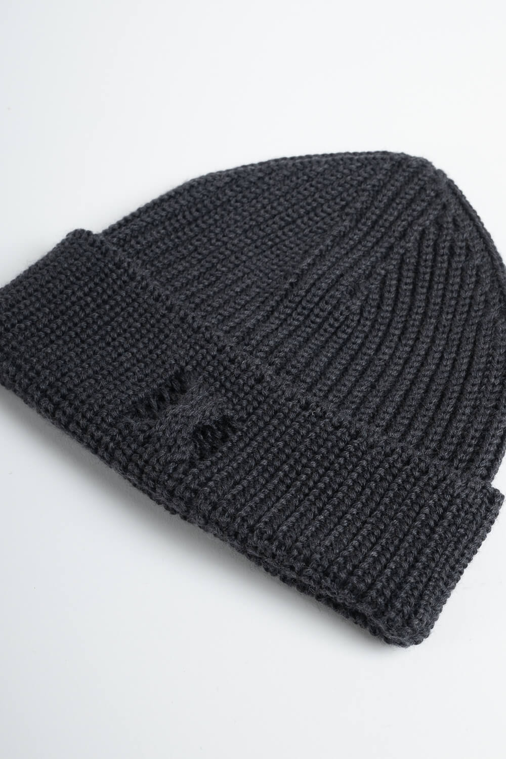 Virgin Wool Beanie Charcoal/Grey