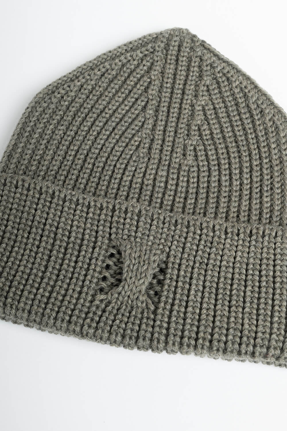 Virgin Wool Beanie Olive Green