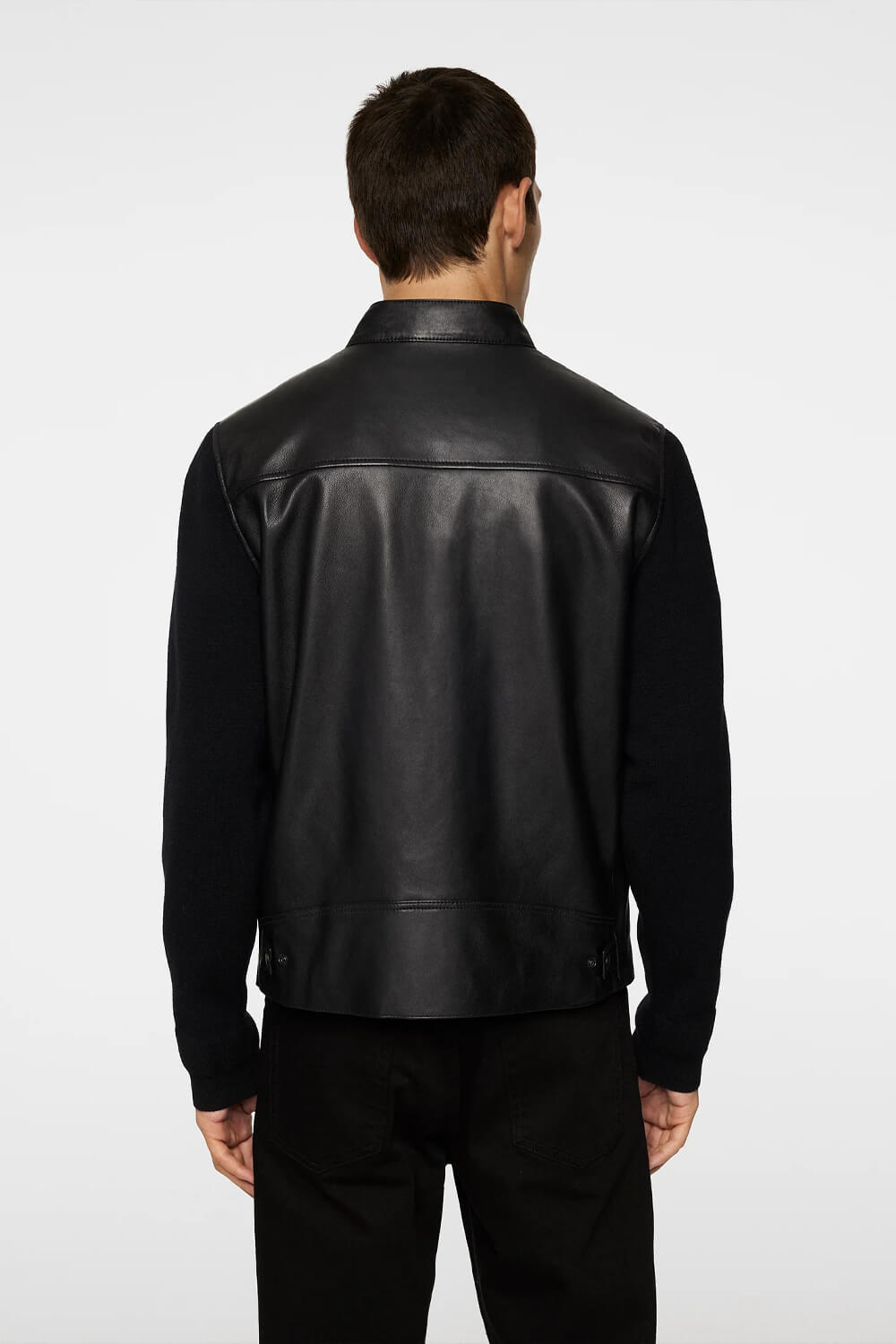 Wade Leather Hybrid Jacket Black