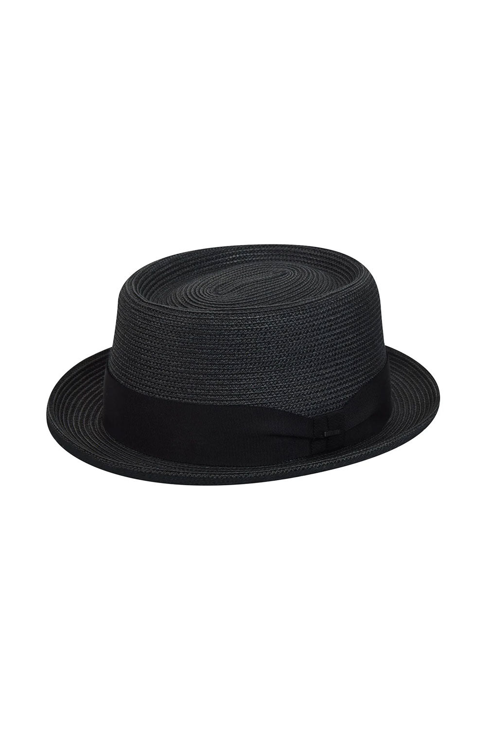 Waits Braided Pork Pie Hat Black
