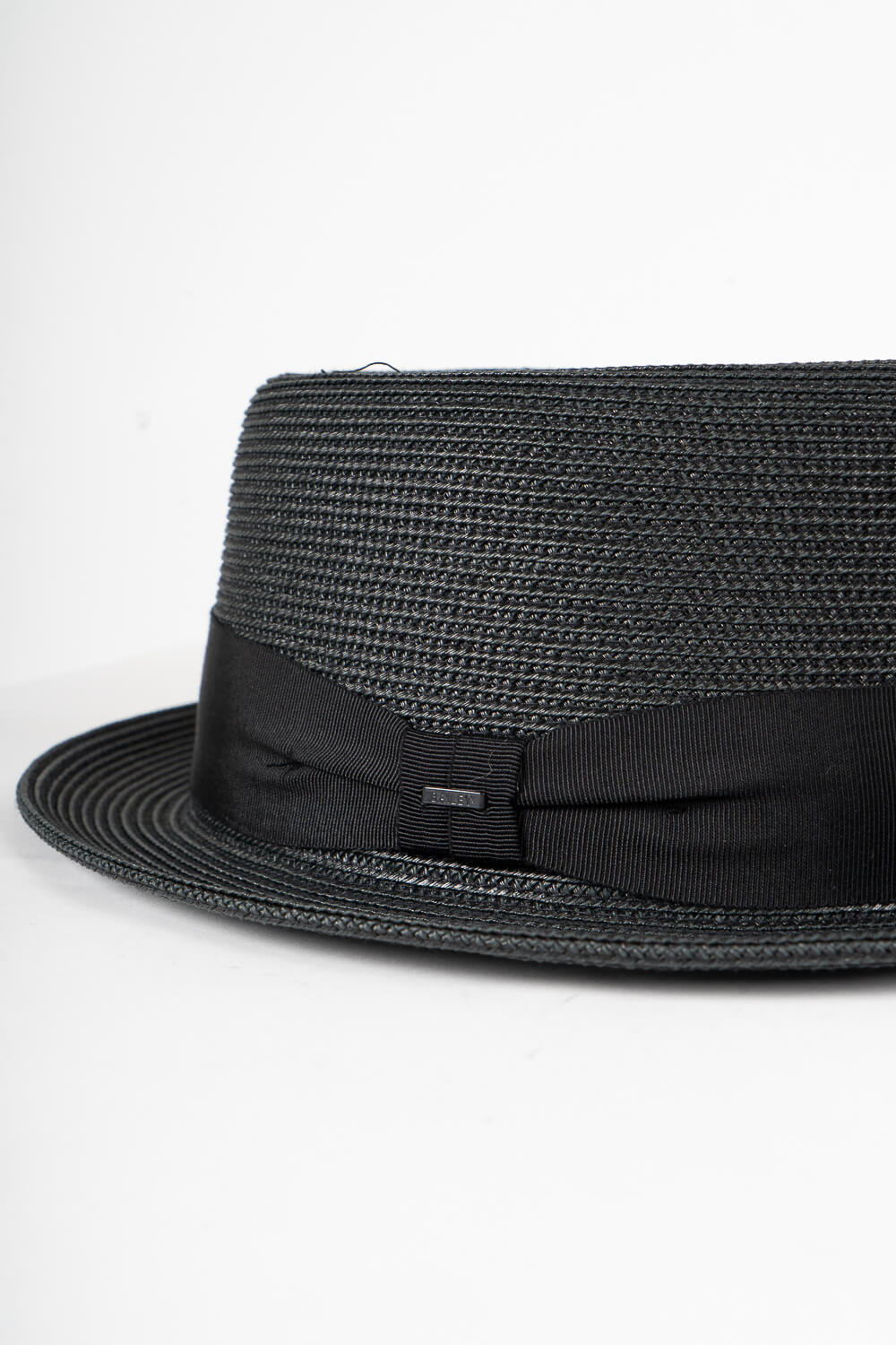 Waits Braided Pork Pie Hat Black