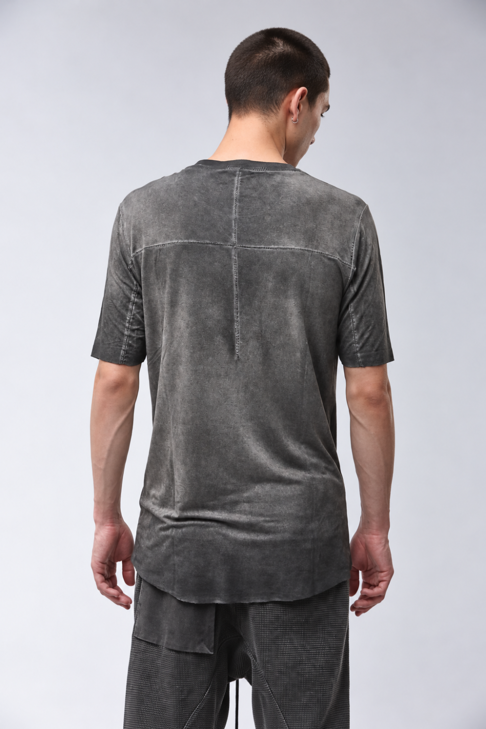 M TS 973 Cotton Round Neck T-Shirt Grey