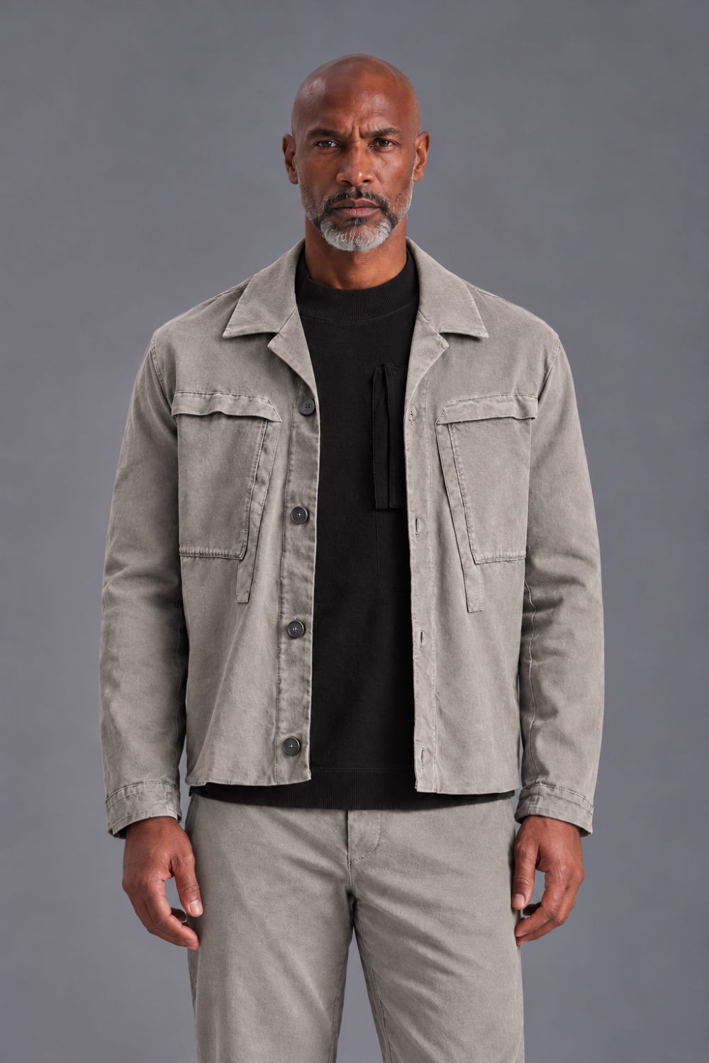 Regular-Fit Jacket/Overshirt In Tencel/Stretch Modal Clay