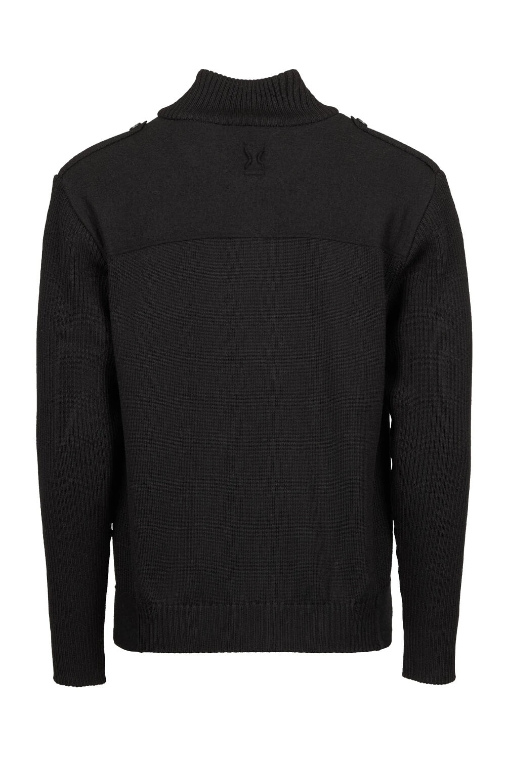 Zip-Up Lana Virgin Wool Jacket Black