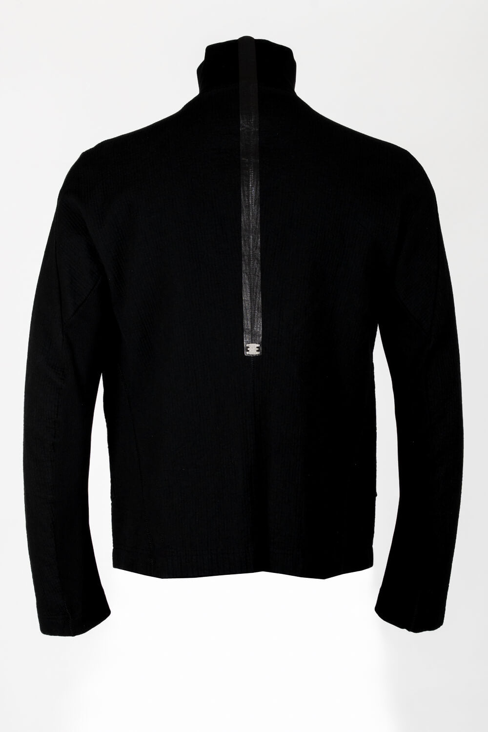 Zipper High Neck Jacket Black