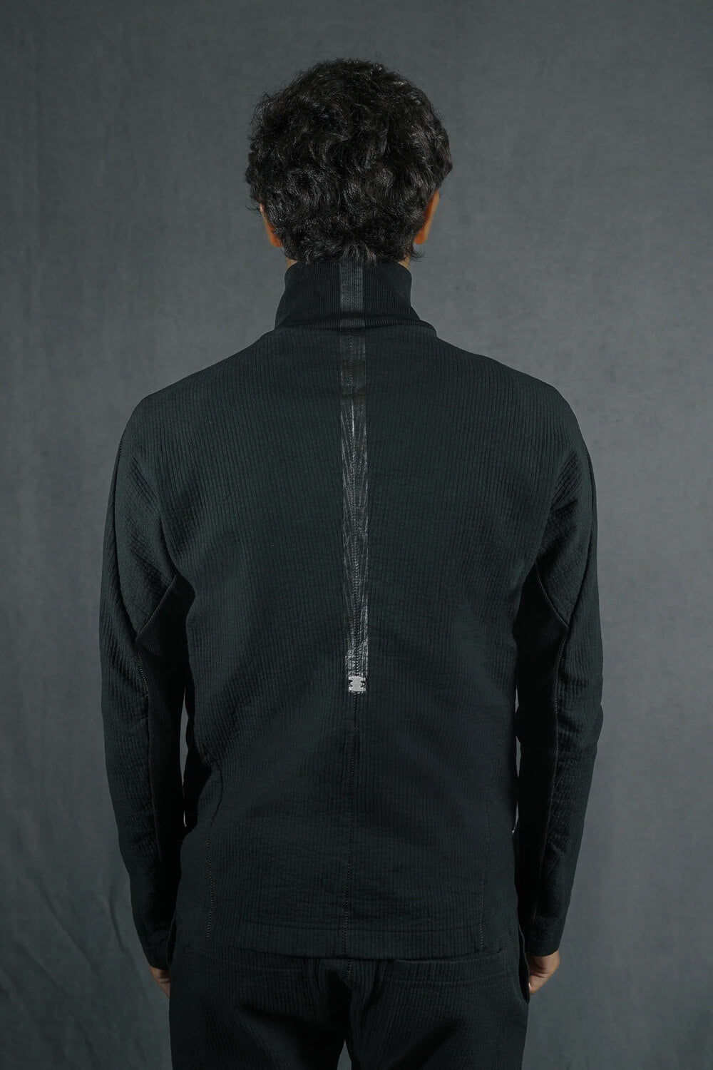 Zipper High Neck Jacket Black