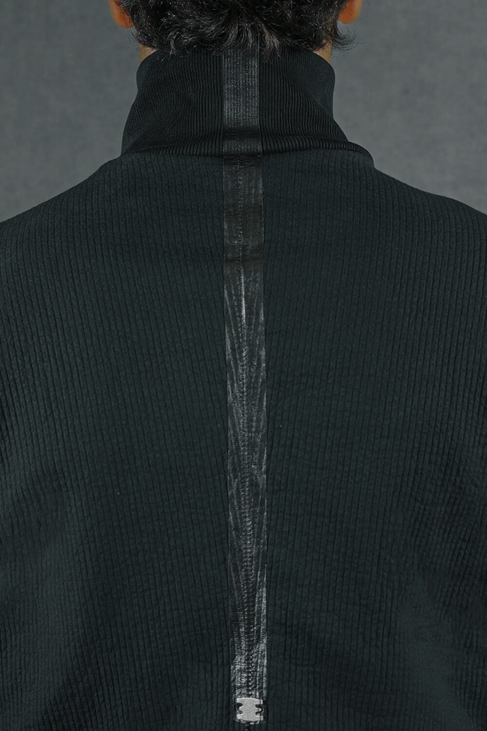 Zipper High Neck Jacket Black