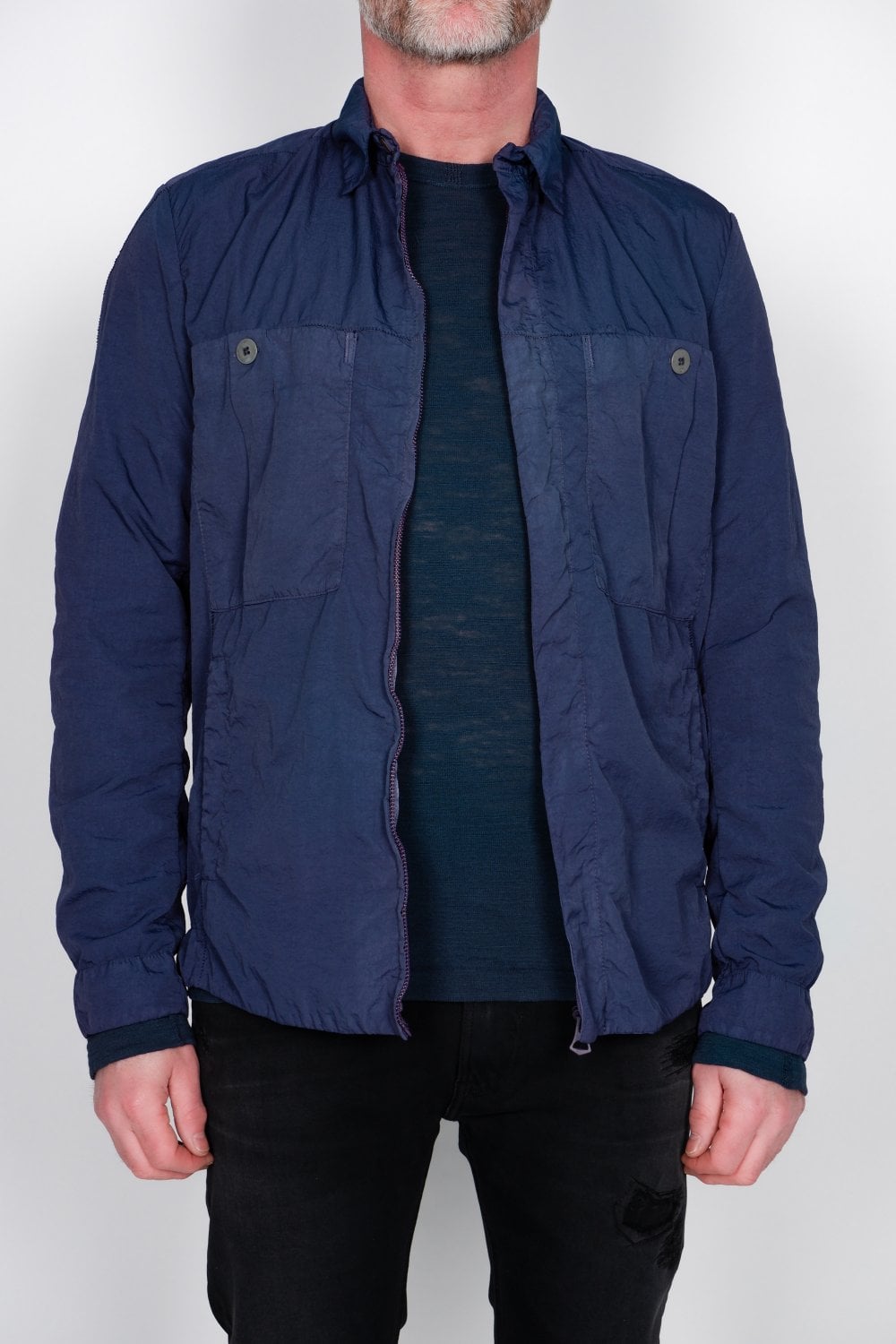 Buy the Transit Zip-up Front Pocket Jacket Navy at Intro. Spend £50 for free UK delivery. Official stockists. We ship worldwide.