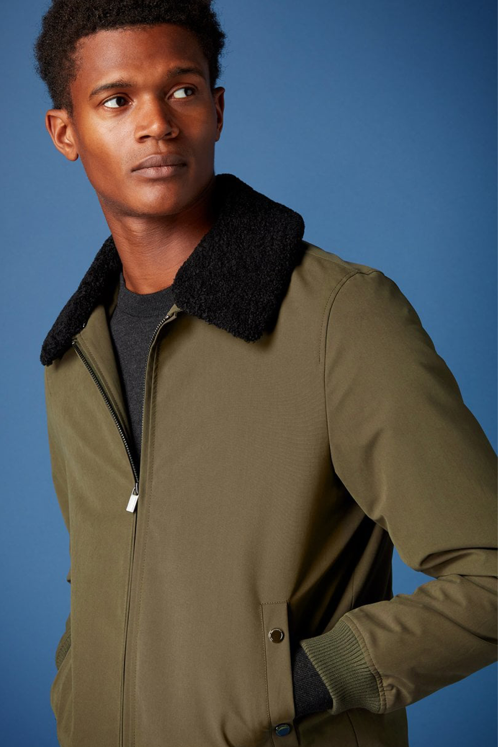 Buy the Remus Uomo Fur Collar Bomber Jacket Khaki at Intro. Spend £50 for free UK delivery. Official stockists. We ship worldwide.