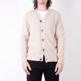 Heavy Woven Knit Button-Up Cardigan Beige