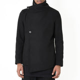 Regular Cloth & Nylon Insert Coat Black