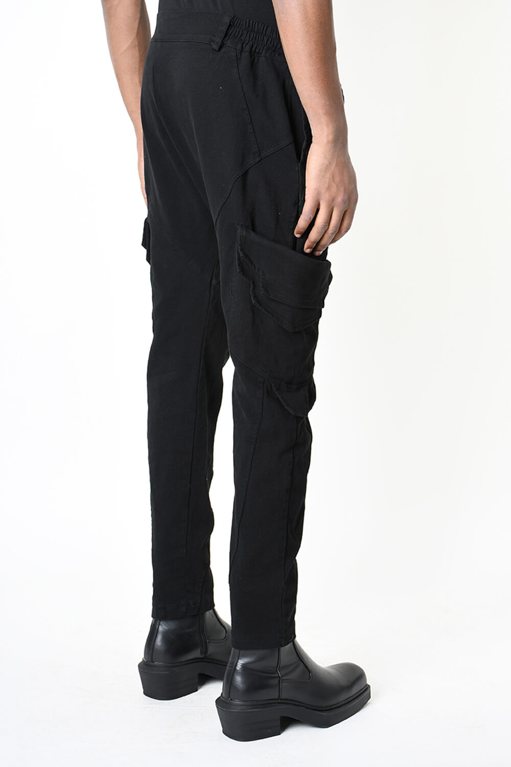 Cotton Stretch Trousers Black