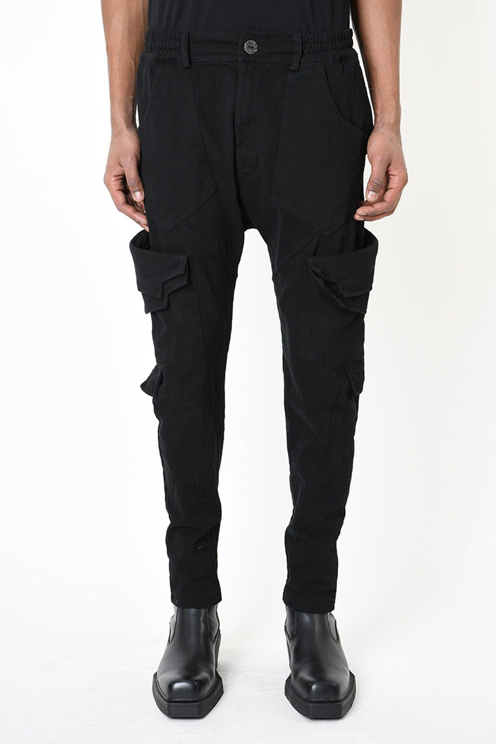 Cotton Stretch Trousers Black