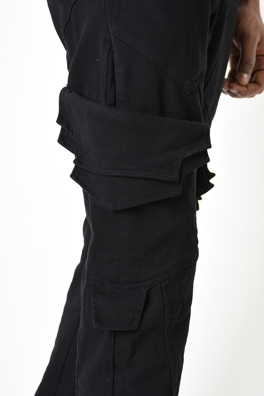 Cotton Stretch Trousers Black