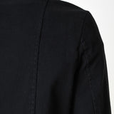 Removable Neck Cotton Stretch Jacket Black