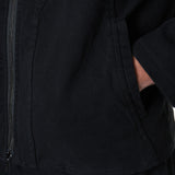 Removable Neck Cotton Stretch Jacket Black