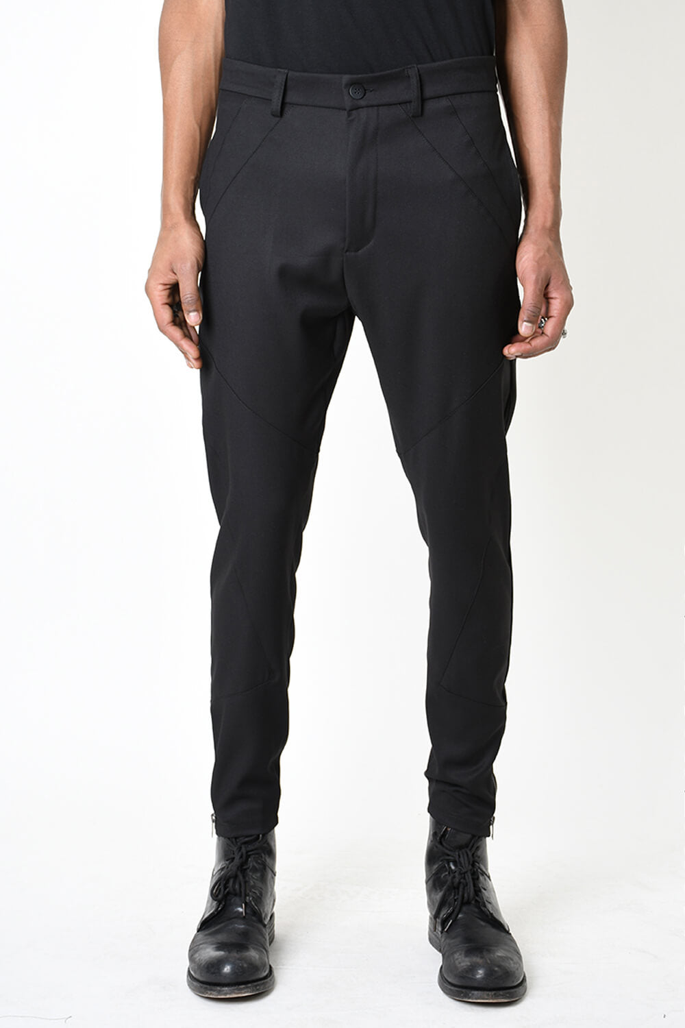 Regular Fit Fluido Stretch Trousers Black