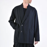 3B LM138 Oversized Cotton Blazer Black