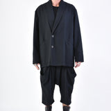 3B LM138 Oversized Cotton Blazer Black