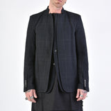 3B LM142 Linen/Cotton Regular Fit Jacket Black